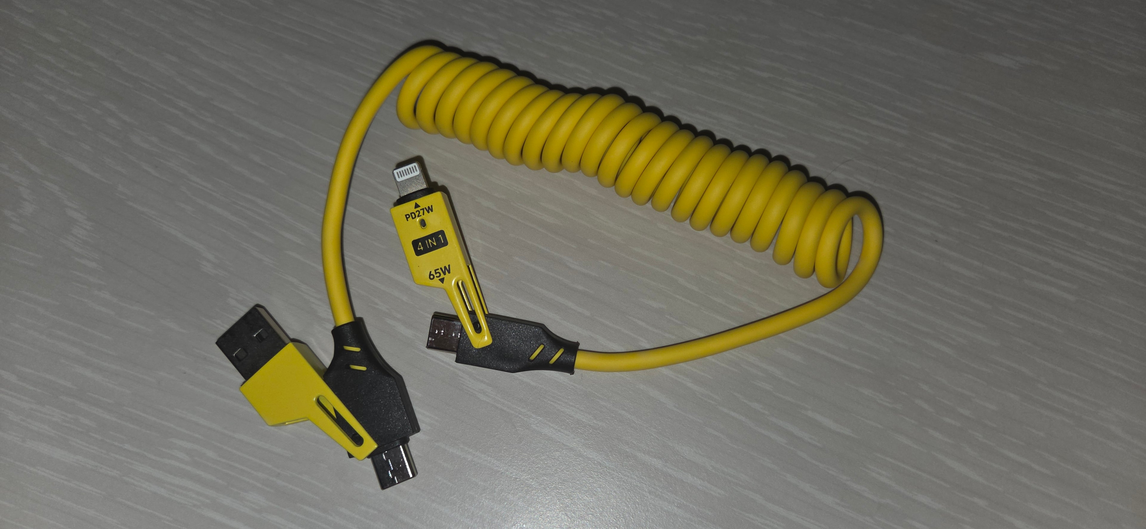 Cavo USB Flessibile Combo Type-A/C > Type-C/Lighting Grado A++