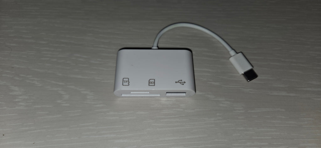 Adattatore Lettore di Card USB Type-C 3 in 1 SD TF MicroSD + USB Type-A