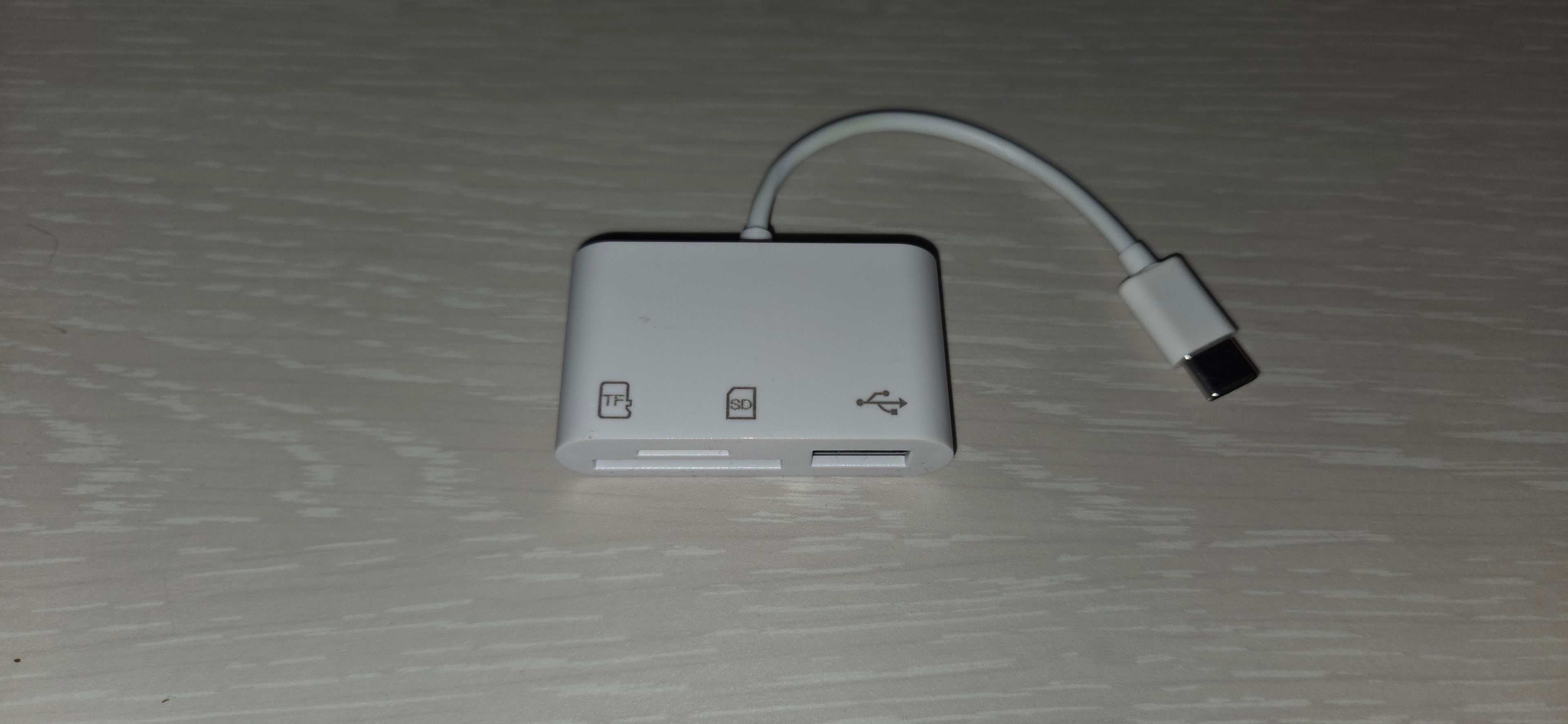 Adattatore Lettore di Card USB Type-C 3 in 1 SD TF MicroSD + USB Type-A